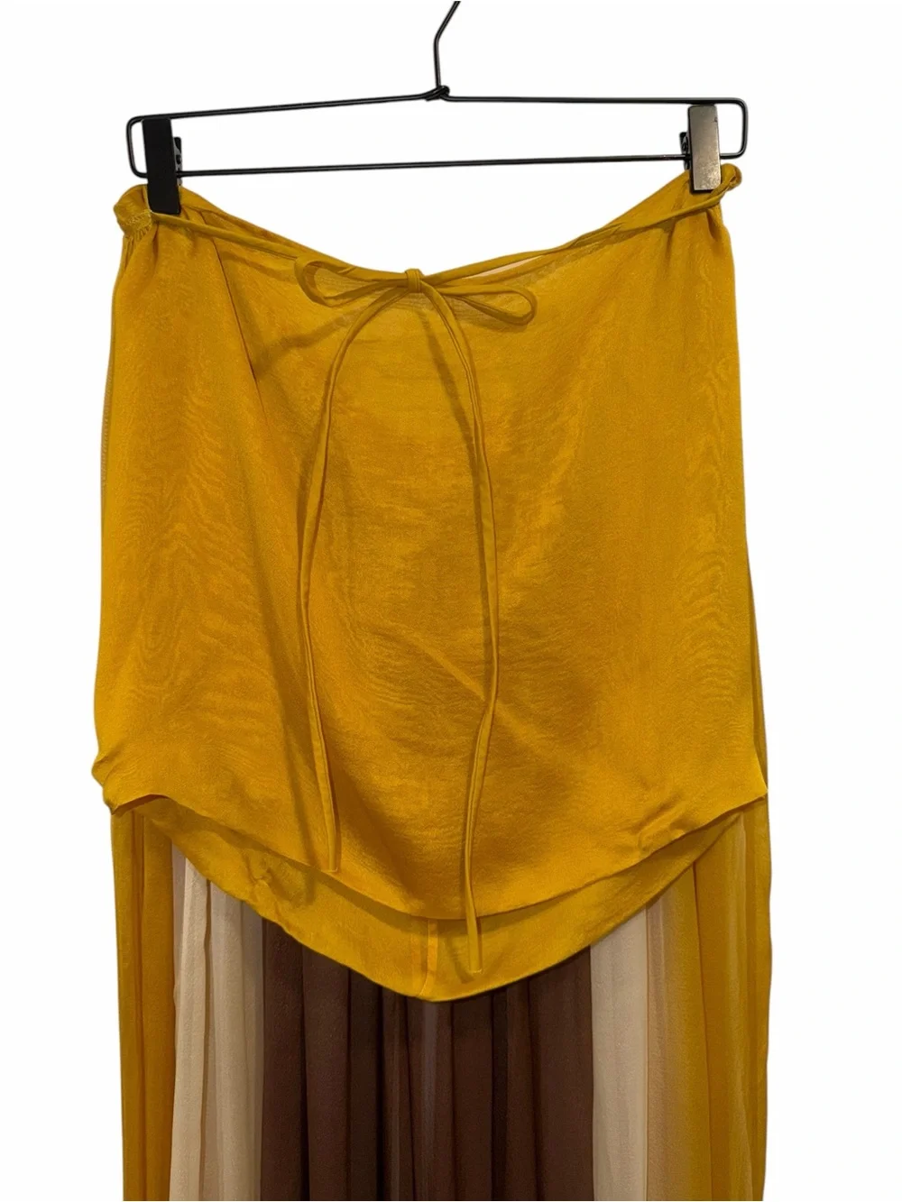 Rick Owens Yellow Silk Cape Sheer Runway Wrap One Size Rare EUC
